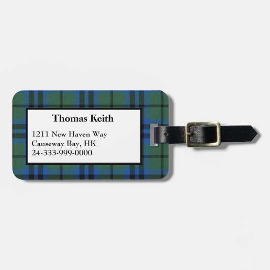Keithtartan-karierter Gepäck-Umbau Gepäckanhänger (Vorderseite horizontal)