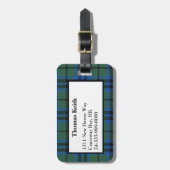 Keithtartan-karierter Gepäck-Umbau Gepäckanhänger (Vorderseite vertikal)