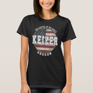 Keizer Oregon Vintage amerikanische Flagge T-Shirt