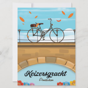 Keizersgracht-Kanal Amsterdam Reiseplakat Einladung