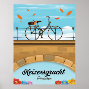 Keizersgracht-Kanal Amsterdam Reiseplakat Poster