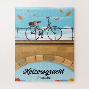 Keizersgracht-Kanal Amsterdam Reiseplakat Puzzle