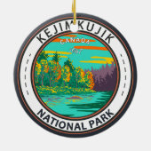 Kejimkujik Nationalpark immer noch Brook Canada Ab Keramik Ornament (Hinten)