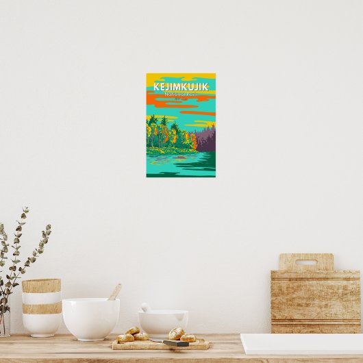 Kejimkujik Nationalpark immer noch Brook Canada Re Poster (Küche)
