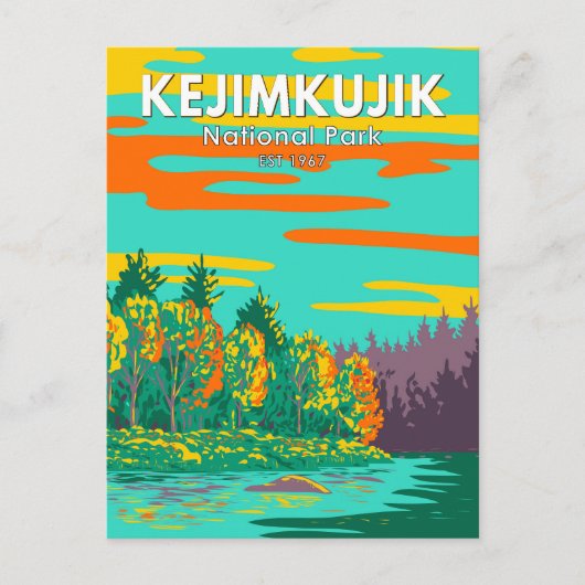 Kejimkujik Nationalpark immer noch Brook Canada Re Postkarte (Vorderseite)