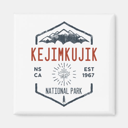 Kejimkujik Nationalpark Kanada Vintag erschüttert Magnet (Vorne)