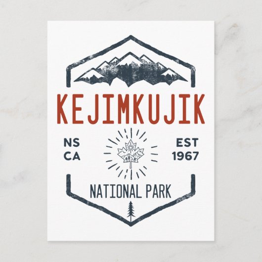 Kejimkujik Nationalpark Kanada Vintag erschüttert Postkarte (Vorderseite)