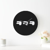 KEKEKE ㅋ ㅋ ㅋ Slang Große Wanduhr (Zuhause)