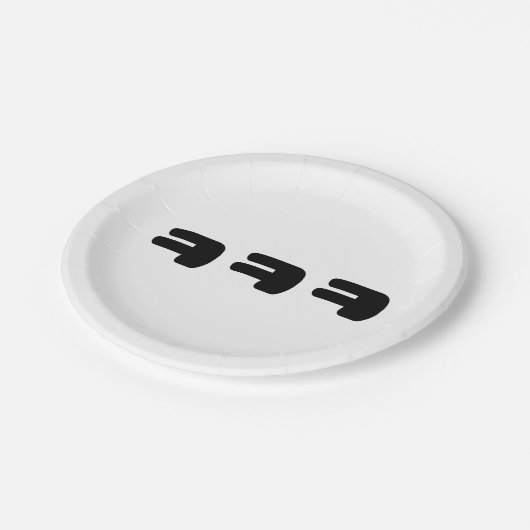 KEKEKE ㅋ ㅋ ㅋ Slang Pappteller (Schrägansicht)