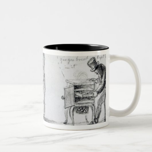 Keks und Lebkuchen klemmt bei Charing fest Zweifarbige Tasse (Rechts)