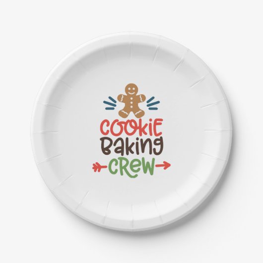 Keksbacken Crew Weihnachten Pappteller (Vorderseite)