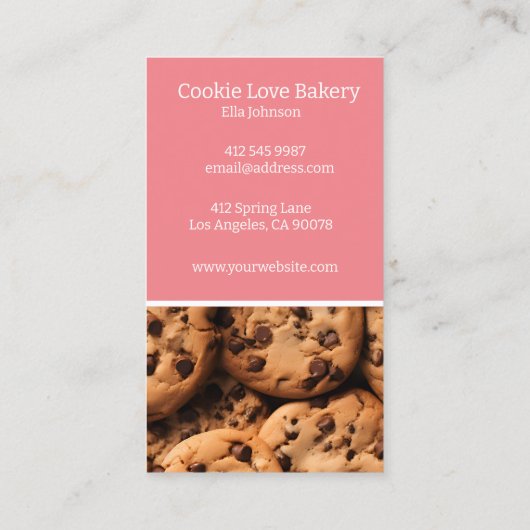 Keksbacken Visitenkarte (Rückseite)