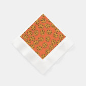 Keksdruck auf Orange Serviette (Ecke)