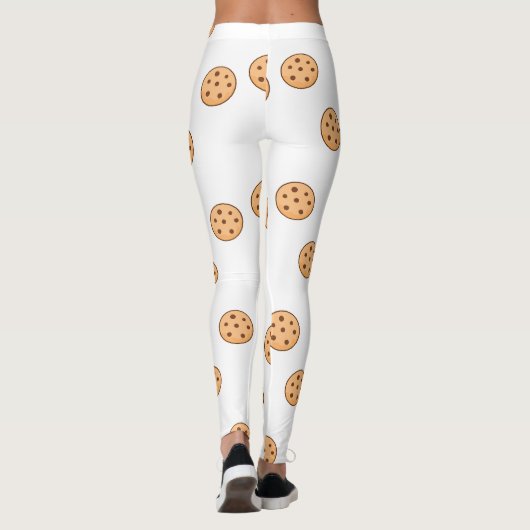 Kekse auf weiß leggings (Rückseite)