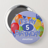 Kekse aus blauem Zuckerguss mit Ballons zu meinem Button (Vorne & Hinten)