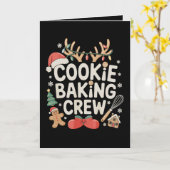 Kekse-Back-Crew-Rentier-Geweih-Lebkuchen Karte (Gelbe Blume)