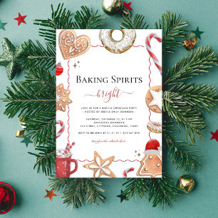 Kekse Backwaren Spirituosen Helles Weihnachtsgebäc Einladung