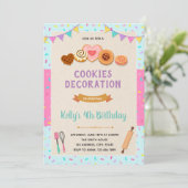 Kekse, die Party Einladung schmücken (Stehend Vorderseite)