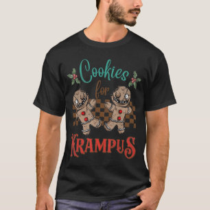 Kekse für Krampus Gruseliger Lebkuchenmann Horror T-Shirt