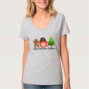 Kekse, heiße Schokolade und Weihnachten T-Shirt
