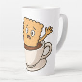 Kekse in Schwierigkeiten im Inneren eines Kaffeecu Milchtasse (Rechte Ecke)