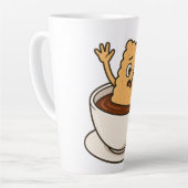 Kekse in Schwierigkeiten im Inneren eines Kaffeecu Milchtasse (Linke Ecke)