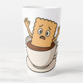 Kekse in Schwierigkeiten im Inneren eines Kaffeecu Milchtasse (Vorderseite)