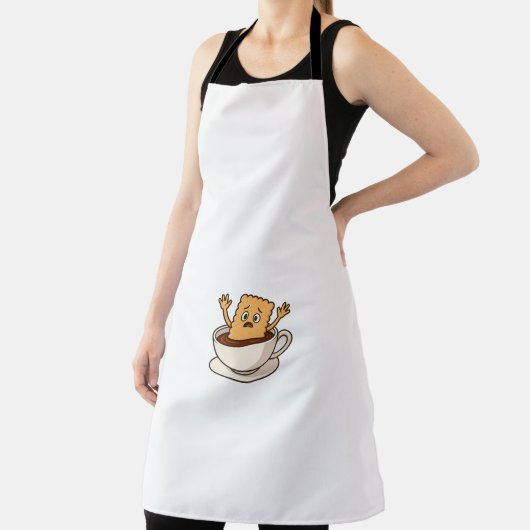 Kekse in Schwierigkeiten im Inneren eines Kaffeecu Schürze (InSitu)