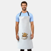 Kekse in Schwierigkeiten im Inneren eines Kaffeecu Schürze (Getragen)