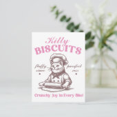 Kekse Katzengebäck Katzenbacken Postkarte (Stehend Vorderseite)