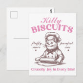 Kekse Katzengebäck Katzenbacken Postkarte (Vorne/Hinten)