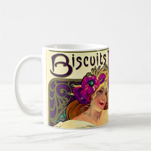 Kekse Lefevre-Utile von Alphonse Mucha (1896) Kaffeetasse