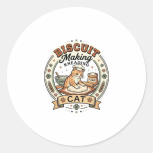 Kekse machen Kneten Katze Kekse machen Kneten Runder Aufkleber