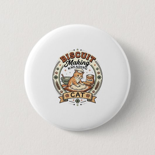 Kekse machen Knetkatze Kekse machen Kneten Button (Vorderseite)