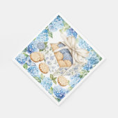 Kekse mit Hortensienblüten Serviette (Ecke)
