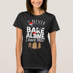 Kekse mit Katzen zu Weihnachten und Lebkuchen T-Shirt