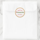 Kekse mit Sprinkles Weihnachtsgebäck Runder Aufkleber (Tasche)