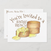 Kekse und Brunch Einladung zum Frühstück Postkarte (Vorne/Hinten)