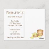 Kekse und Brunch Einladung zum Frühstück Postkarte (Rückseite)