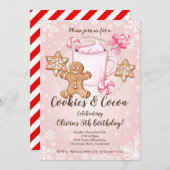 Kekse und heiße Kakaoweihe Weihnachten einladen Einladung (Vorne/Hinten)