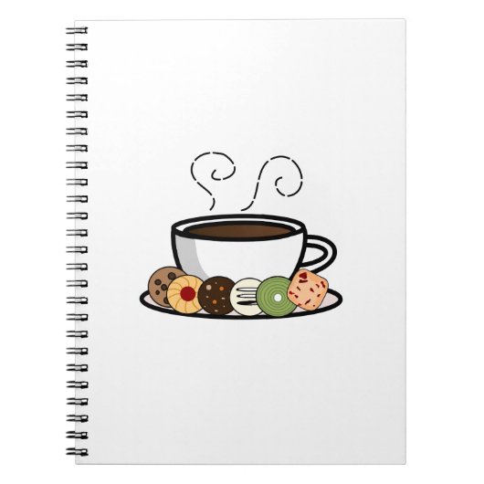 Kekse und Kaffee Notizblock (Vorderseite)