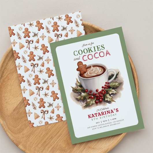 Kekse und Kakao Weihnachtsfeier Einladung