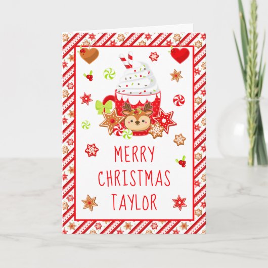 Kekse und Kakaorot Frohe Weihnachten (Vorderseite)