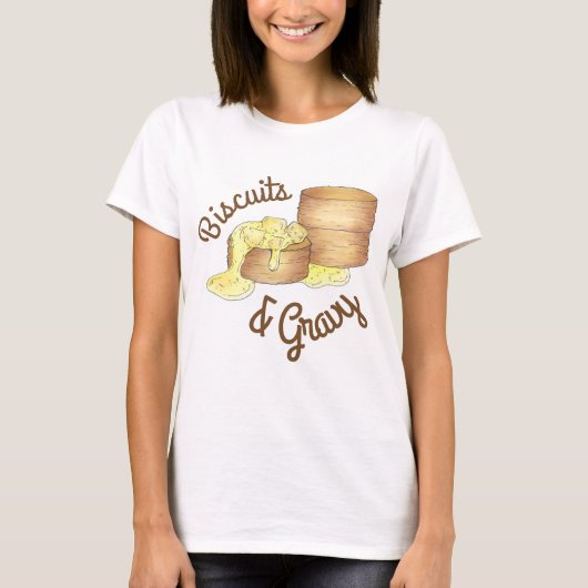 Kekse und Wurst Gravy Südliches Frühstück Küche T-Shirt (Vorderseite)