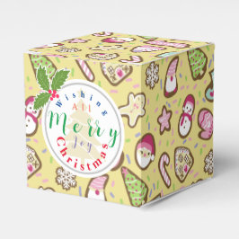 Kekse Weihnachts-Gelbe Gefälligkeitsbox Geschenkschachtel