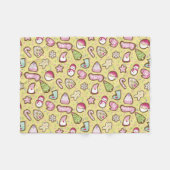 Kekse Weihnachtsgelb Fleecedecke (Vorderseite (Horizontal))