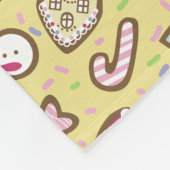 Kekse Weihnachtsgelb Fleecedecke (Ecke)