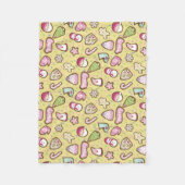 Kekse Weihnachtsgelb Fleecedecke (Vorderseite)