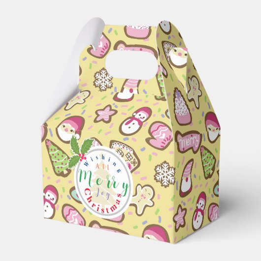 Kekse Weihnachtsgelb Geschenkschachtel (Vorderseite)