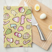 Kekse Weihnachtsgelb Geschirrtuch (Viertel Falte)